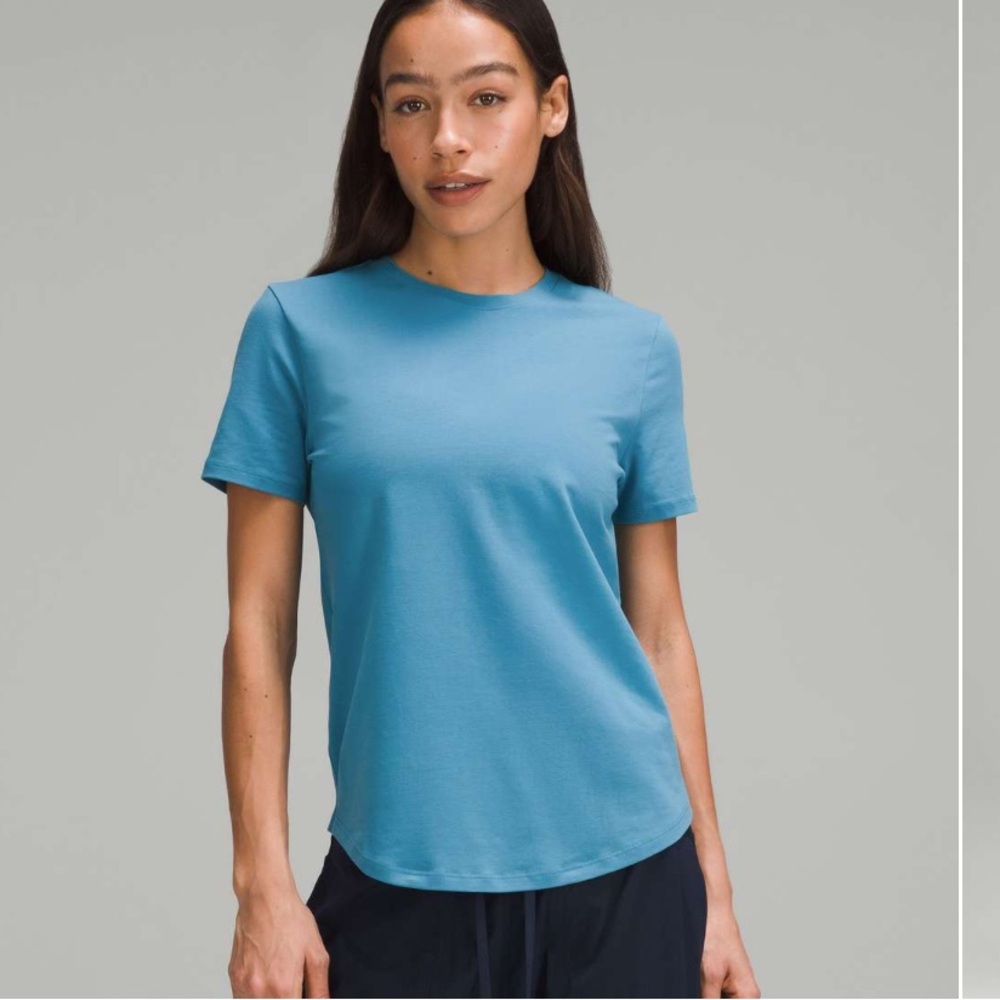 Lululemon Love Curved Hem Marlin Blue Crewneck T-Shirt
